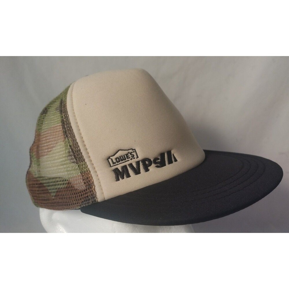 Lowe’s MVPs Camo Adjustable Snapback Foam & Mesh Back Trucker Hat/Cap-NICE!